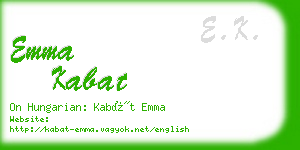 emma kabat business card